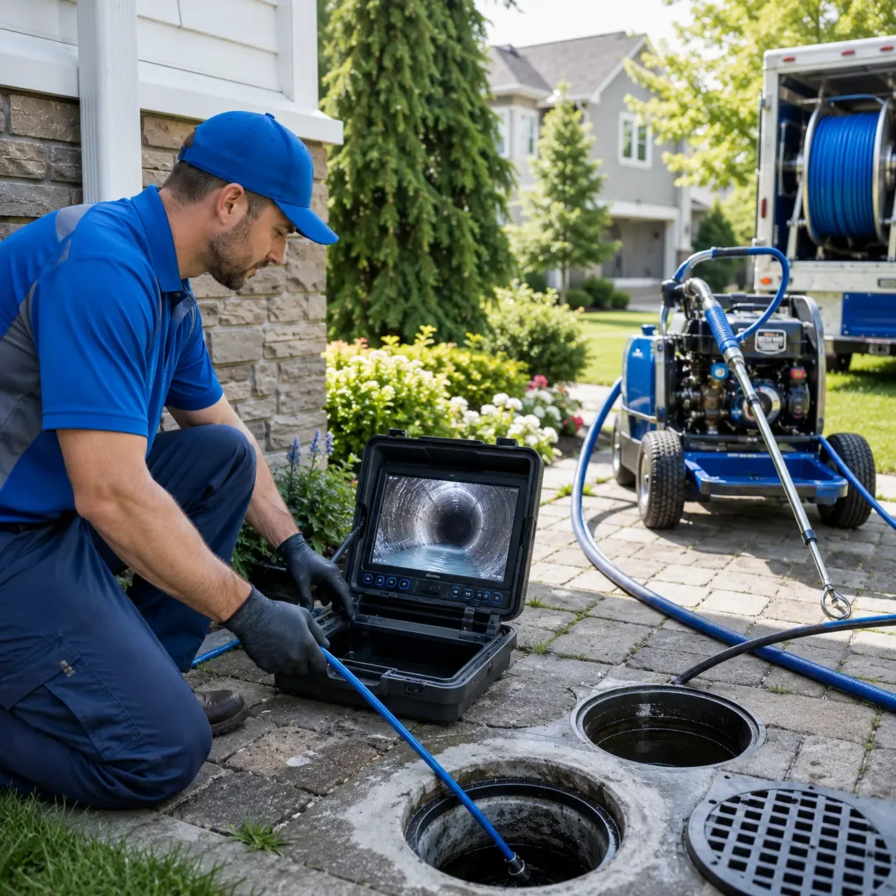 Outdoor drain cleaning professionals serving Three Rivers, TX
