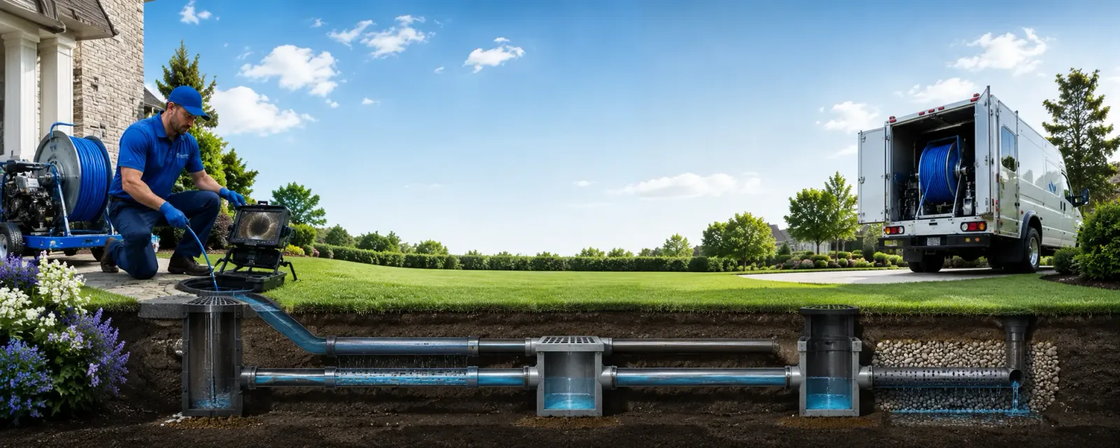 Outdoor drain cleaning information for Three Rivers, TX